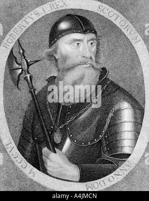 Robert I, commonly Robert the Bruce, King of Scotland, (1797).Artist: E Harding Stock Photo