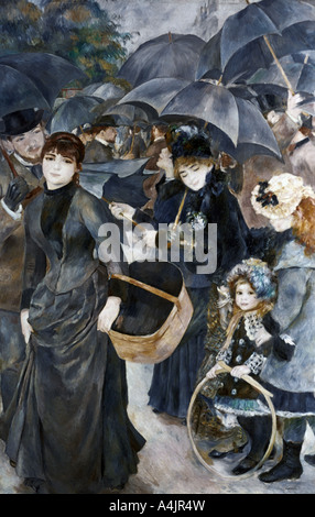 'The Umbrellas', 1881-1886. Artist: Pierre-Auguste Renoir Stock Photo