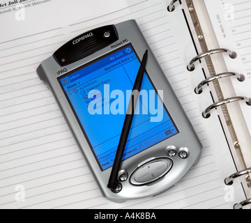 Personal Digital Assistant PDA and diary Stock Photo Alamy