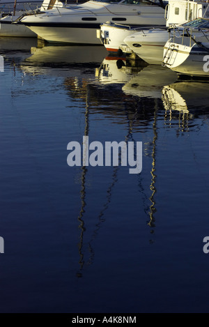 Boat reflections Stock Photo