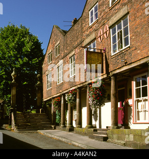 Cheshire Malpas village the old Market House Stock Photo