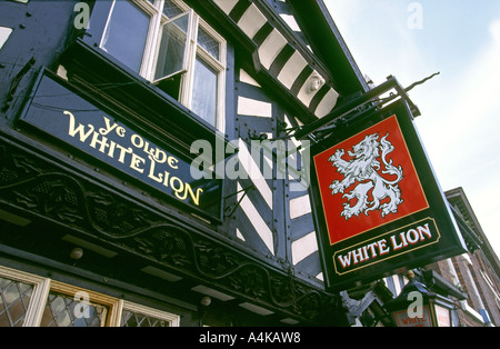 Cheshire Congleton Ye Olde White Lion Inn Stock Photo