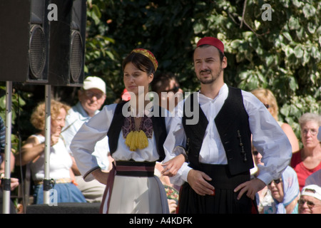 Traditional Croatian Dancers in cilipi Croatia dubrovnik cilipi Stock Photo