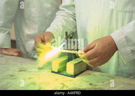 Neon tube firing Stock Photo