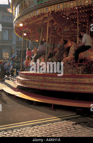 Carousel at St Giles Fair, Oxford Stock Photo