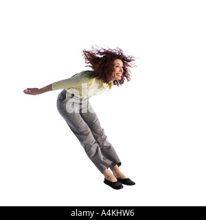 Woman jumping Stock Photo
