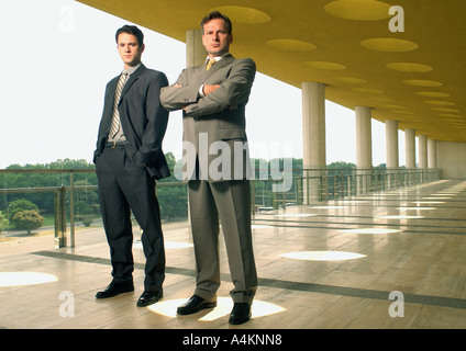 Two businessmen looking into camera Stock Photo