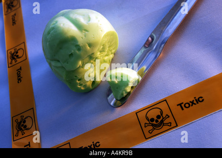 a piece of alien moon rock in a laboratory Stock Photo