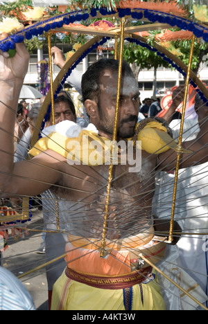 Malaysian Indians celebrate Thaipusam in Georgetown Penang Stock Photo