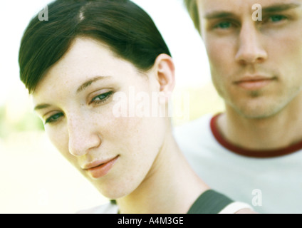 Young couple, close-up, portrait Stock Photo