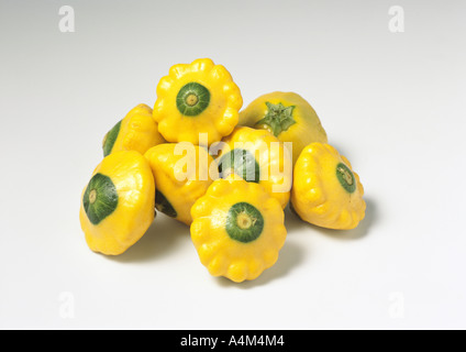 Yellow pattypan squash Stock Photo