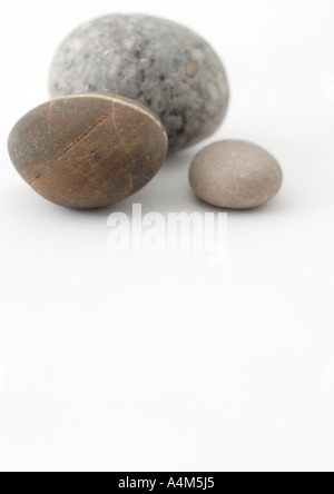 Three assorted stones Stock Photo