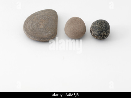 Three stones in a row Stock Photo