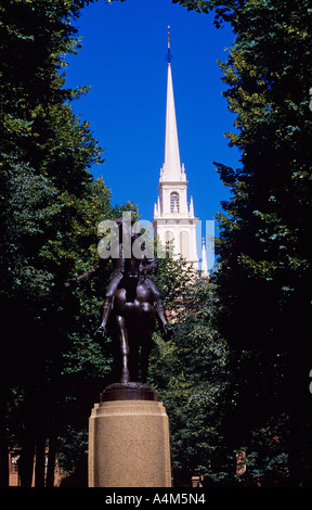 Paul Revere Statue Stock Photo