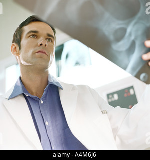 Male doctor in x-ray lab Stock Photo