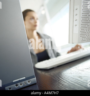 Businesswoman in office Stock Photo