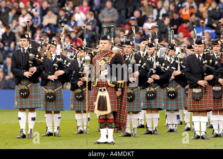 Tayside Police Pipe Band ahead of a 6 Nations game between Scotland and ...