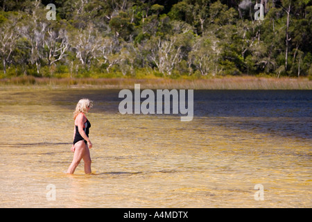 Lake Garawongera - Fraser Island, Queensland, AUSTRALIA Stock Photo