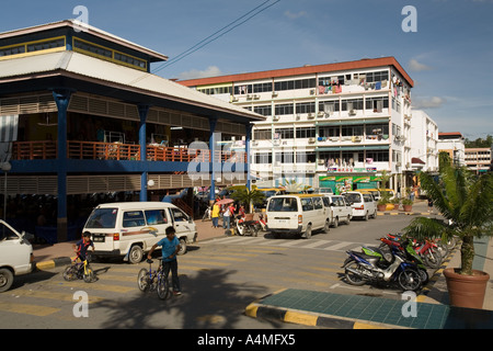 Malaysia Borneo Sarawak Kapit centre Jalan Ten Chow Beng wet market building Stock Photo