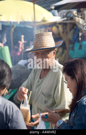 Food Vendor Chatuchak Market Bangkok Thailand Stock Photo