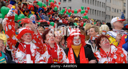 Germans celebrating carnival in Cologne Stock Photo