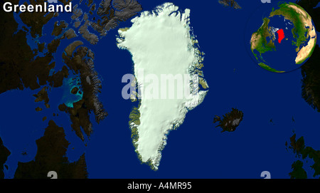 Satellite Image Of Greenland Stock Photo: 7894719 - Alamy
