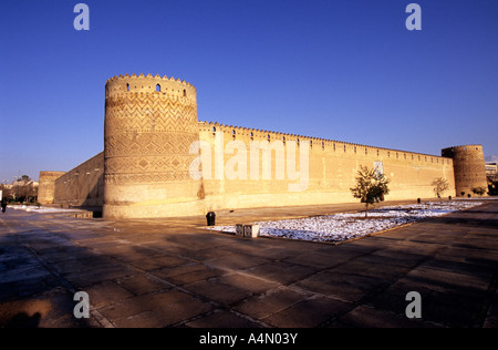 Arg-e Karim, also called the citadel of Karim Khan, with its leaning tower, Shiraz, Iran Stock Photo