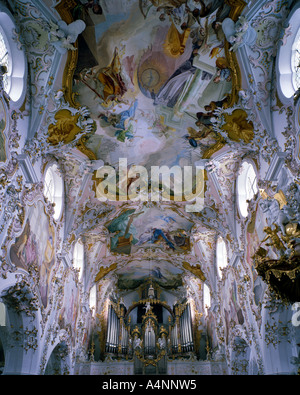 DE - BAVARIA:  Interior of the Church at Rottenbuch Stock Photo