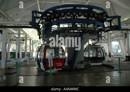 In Caracas, Venezuela, cable car housing at the foot of El Avila mountain Stock Photo