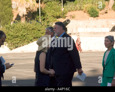 International mediator Terry Waite, an invited guest, attending the Honorary Freedom of the City of Gibraltar ceremony 2004 Stock Photo