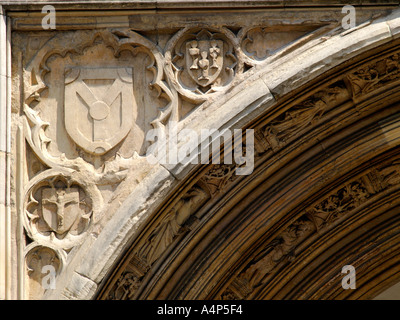 DETAIL OF ERPINGHAM GATE NORWICH CATHEDRAL NORFOLK EAST ANGLIA ENGLAND UK Stock Photo