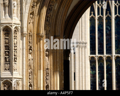 DETAIL OF ERPINGHAM GATE NORWICH CATHEDRAL NORFOLK EAST ANGLIA ENGLAND UK Stock Photo