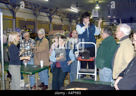 Amish flea market and auction Shipshewana Indiana Stock Photo