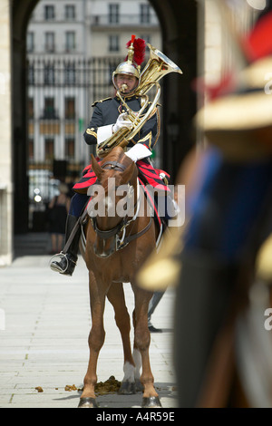 French Republican guards on show in Paris France 2004 Stock Photo