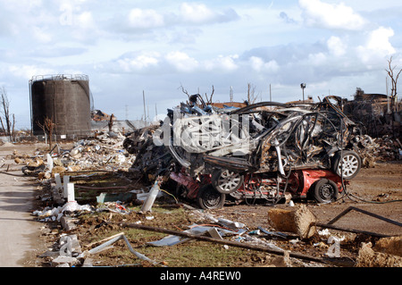 damage to business park next to the buncefield oil terminal hemel hempstead december 2005 Stock Photo