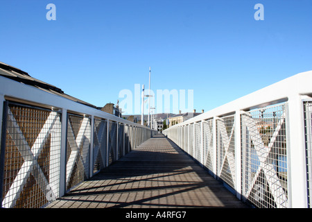 Lagan Footbridge over the weir, Belfast Stock Photo