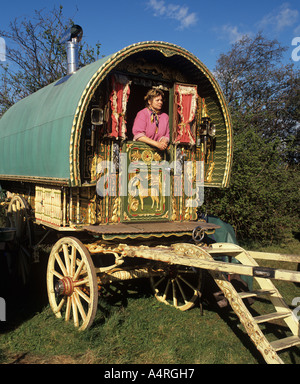 Old gypsy caravan , England. Stock Photo