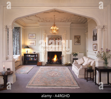 Drawing Room interior, country house, England. Stock Photo