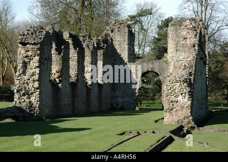 The Priory Ruins on Priory park, Dudley, West Midlands, England, UK Stock Photo