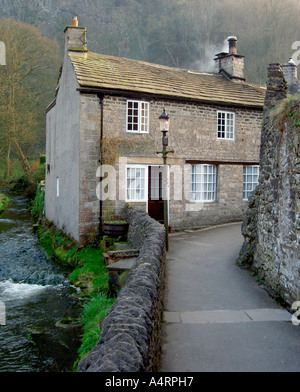 Old miner's Cottage in the village of Castleton in The Peak District National Park, Derbyshire, UK Stock Photo