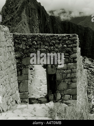 Walls of Machu Picchu and clouds; Machu Picchu, Peru Stock Photo - Alamy