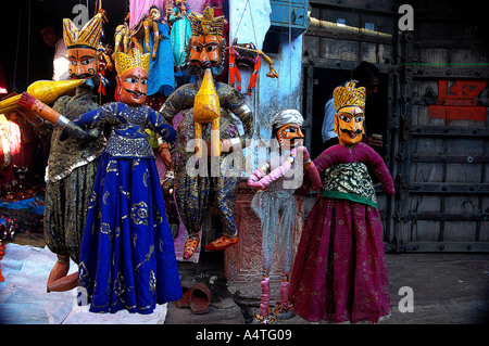 SUB98577 puppets Pushkar Rajasthan India Stock Photo