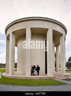 Chapel at the American Military Cemetery Colleville sur mer Normandy France Stock Photo