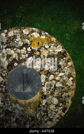 Sundial on a cloudy day in Dorset county England UK Stock Photo