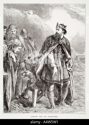 KING CNUT / CANUTE King of England (1016-35) and Denmark (1018-35). Date:  11th century Stock Photo - Alamy