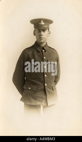 Edward Byfield - a young first world war one soldier who survived the war Stock Photo