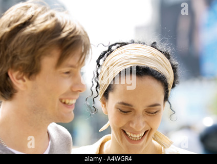 Young couple laughing Stock Photo