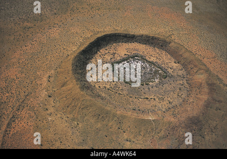 Aerial view of Wolf Creek meteorite crater is world s second biggest meteorite crater Western Australia Stock Photo