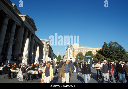 People at the shopping street Koenigstrasse Stuttgart Germany Stock Photo