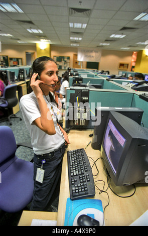 Women executive working in an call centre Stock Photo